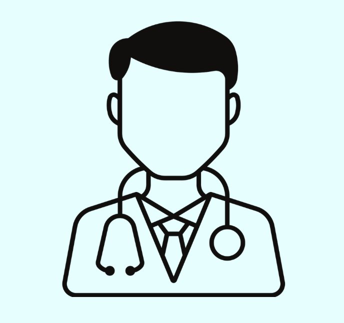Graphic of a male doctor
