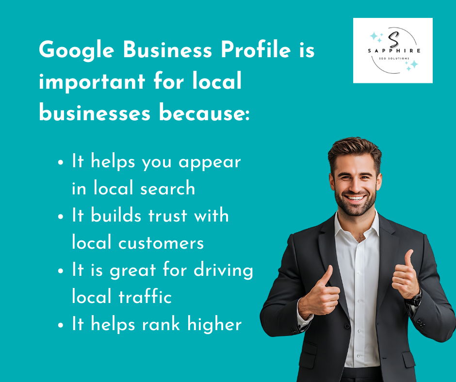 Google business helps you appear in local search, builds trust, drives local traffic, and helps you ranks higher