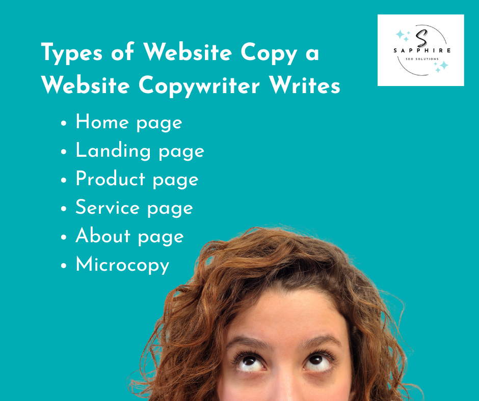 the different types of website copy a professional writer can help with