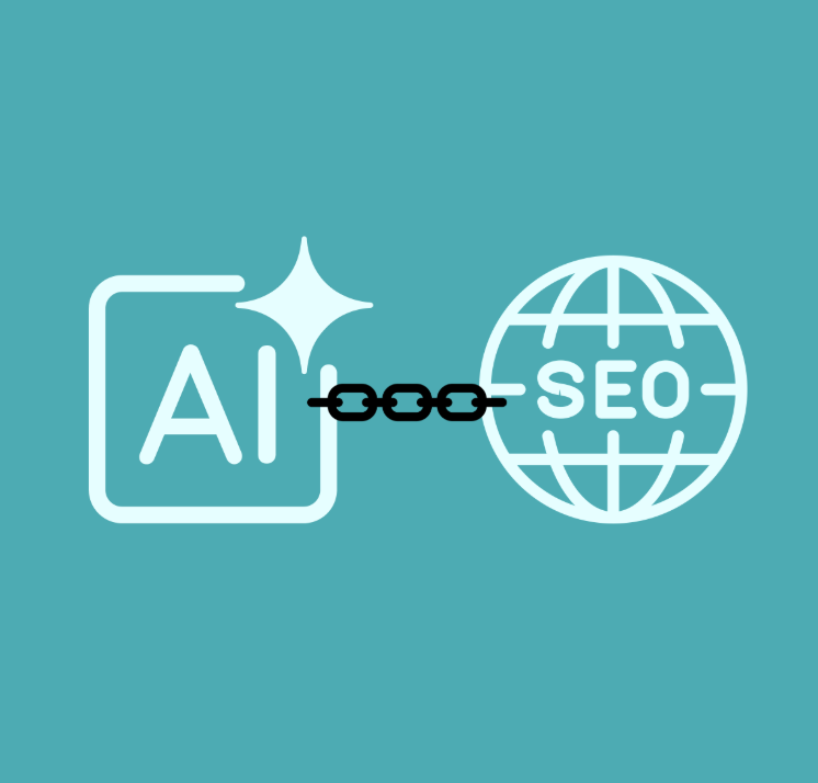 AI and SEO connected by a chain