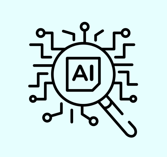 Medical SEO and AI search with a magnifying glass