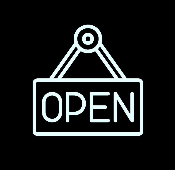 Open sign graphic