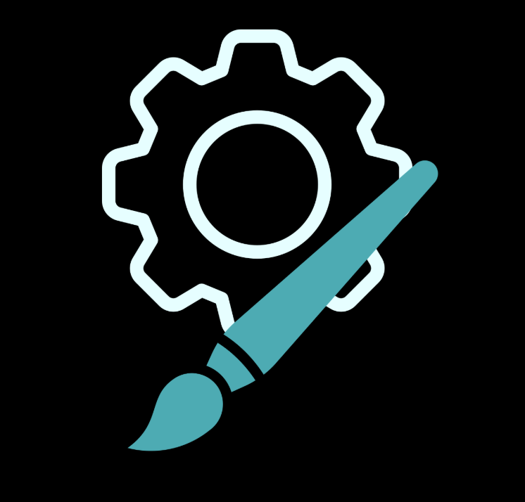 Gear and a paintbrush