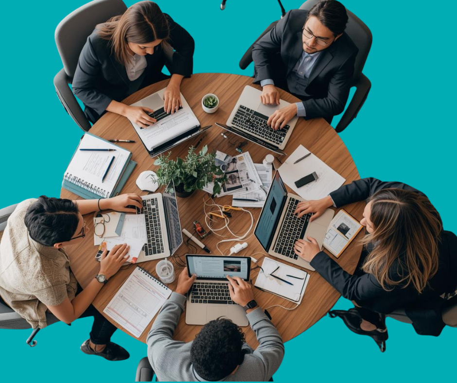 a group of writers, each expert in their own field