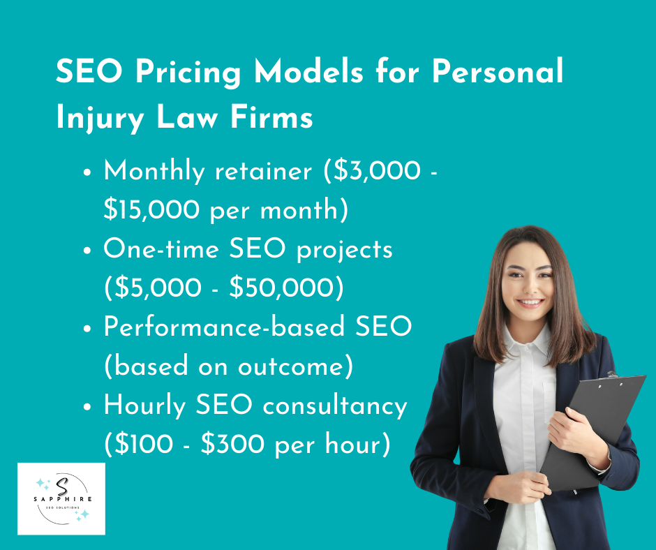 Seo pricing models for personal injury law firms explained