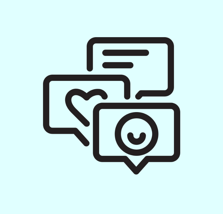 Graphic of social media icons