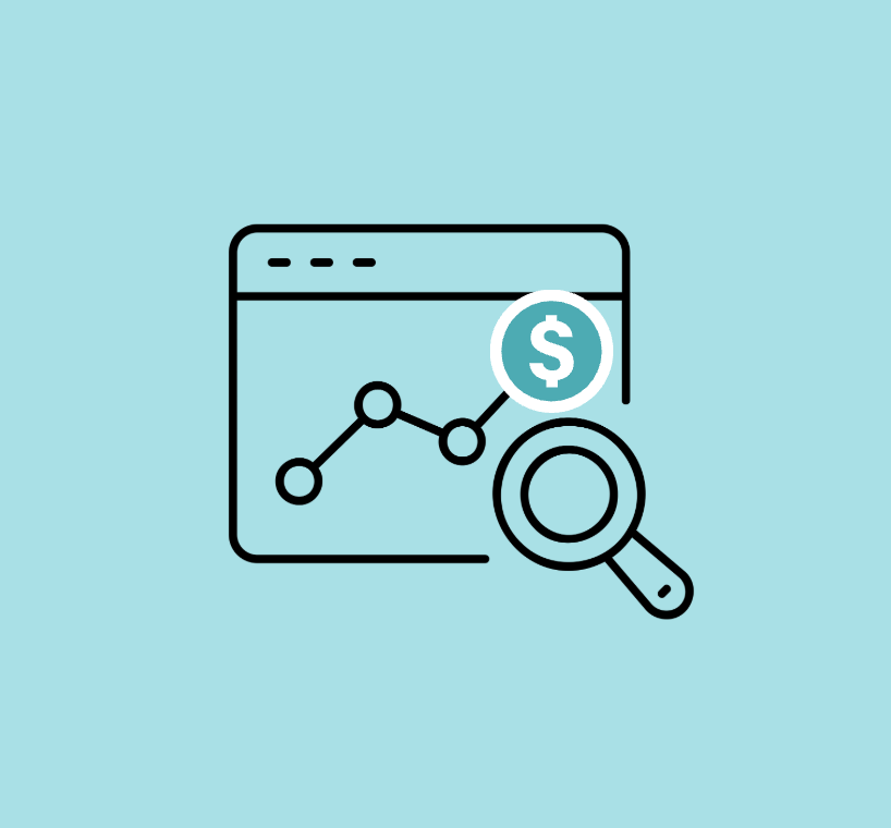 Money sign on a chart