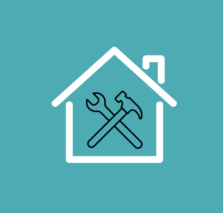 Home with a wrench and hammer inside