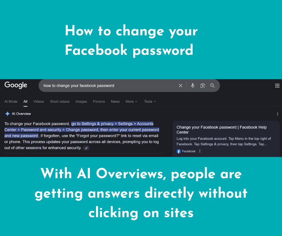screenshot of AI Overviews when searching something on Google to explain how AI search works