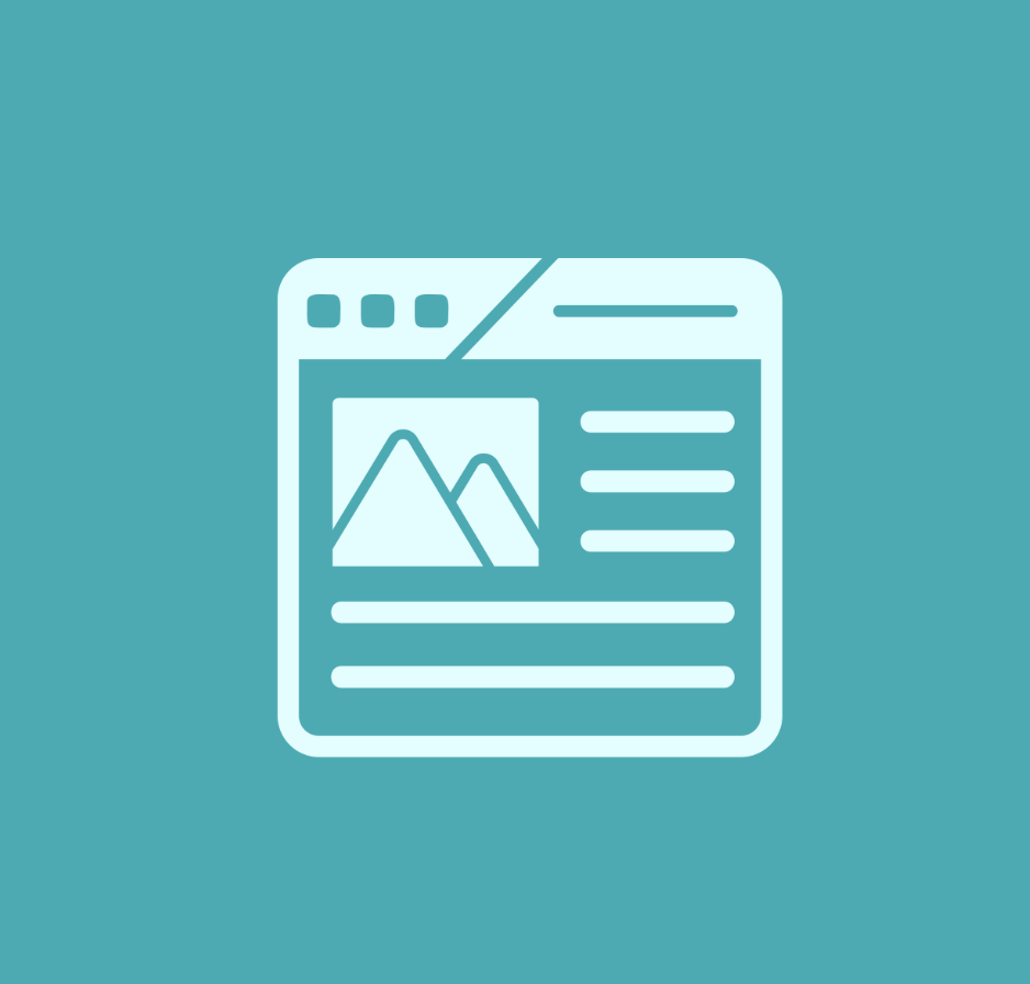 Graphic of a web page with lines