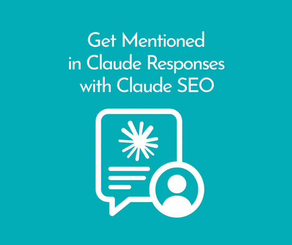 claude logo with the caption: get mentioned in claude responses with claude seo