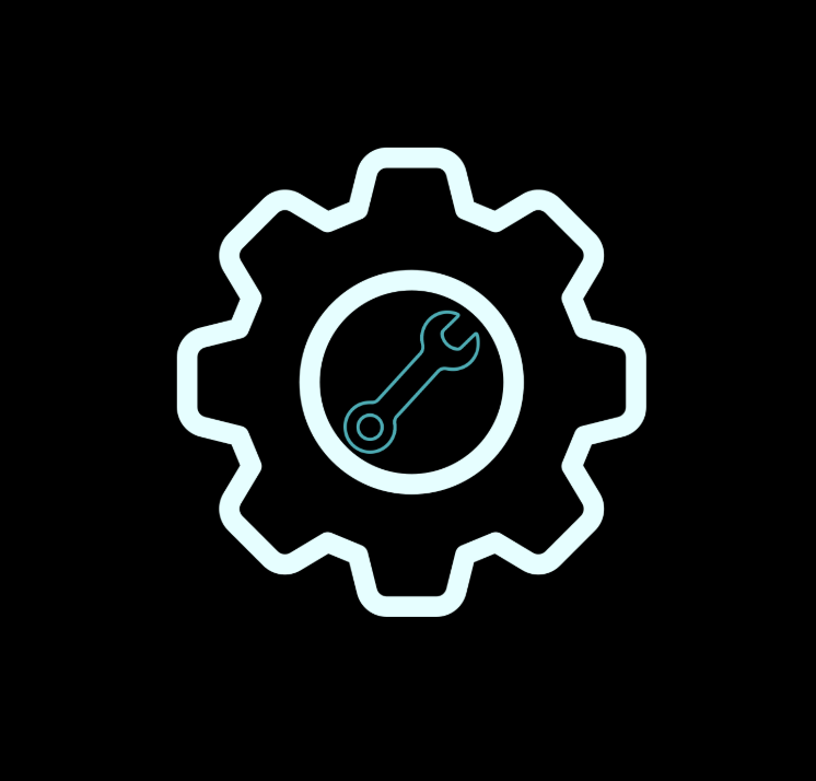 Gear with a wrench in the center