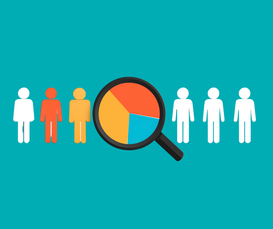 A magnifying glass on a target audience