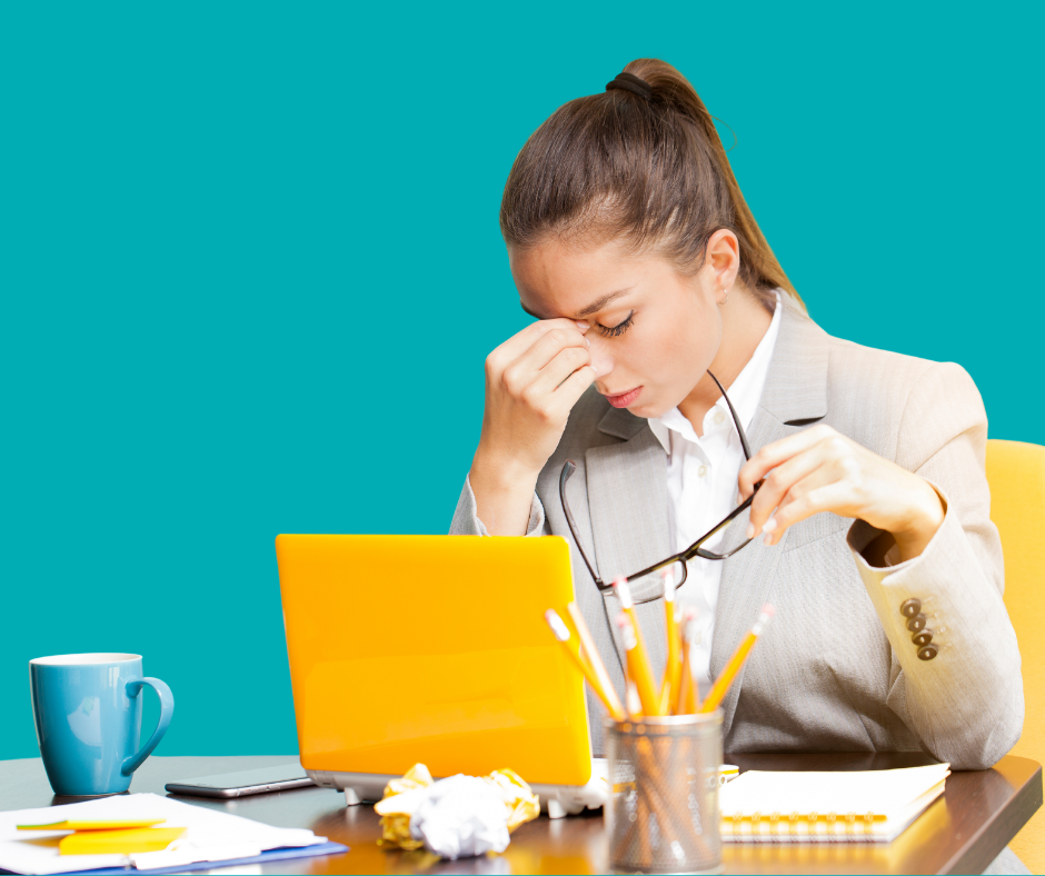 An AI tired and making mistakes while pumping out articles, suggesting AI fatigue