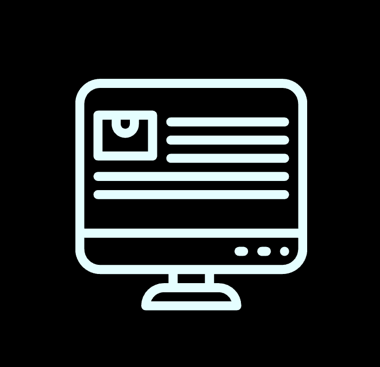computer screen with lines