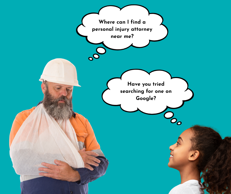 injured victims search for personal injury attorneys near them on Google