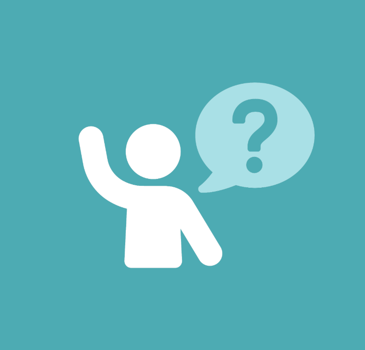 Figure Asking questions with a conversation bubble