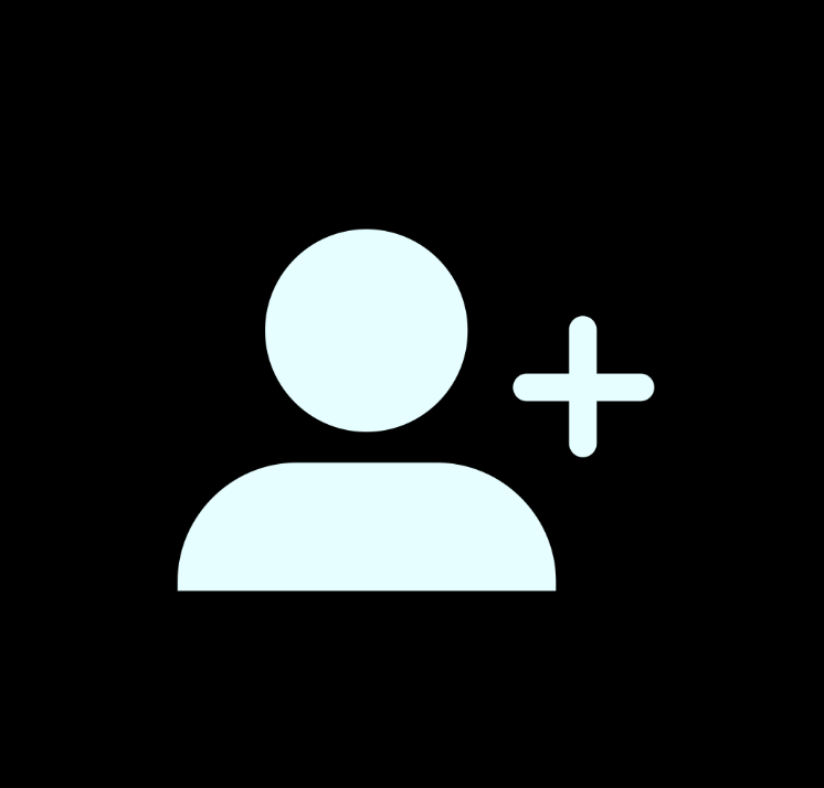Graphic of a figure and a plus sign