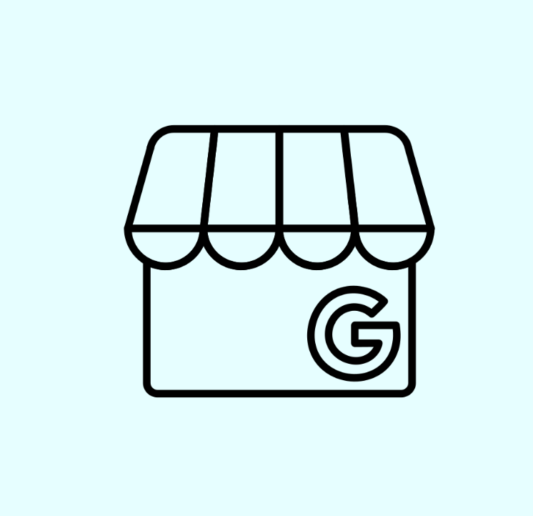 Graphic of a small business with the Google G