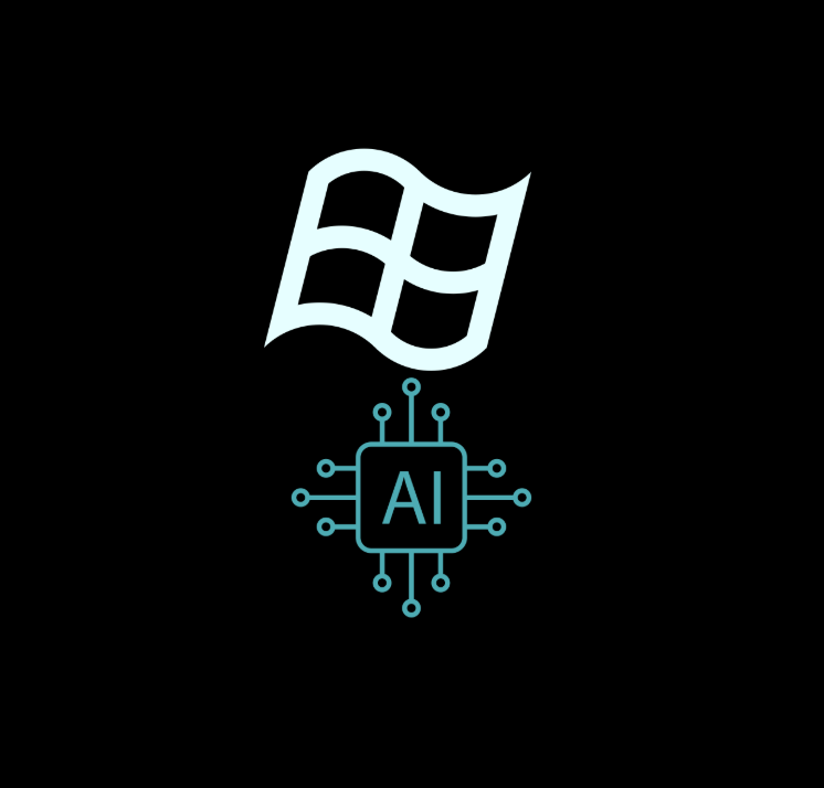 Windows logo and AI logo