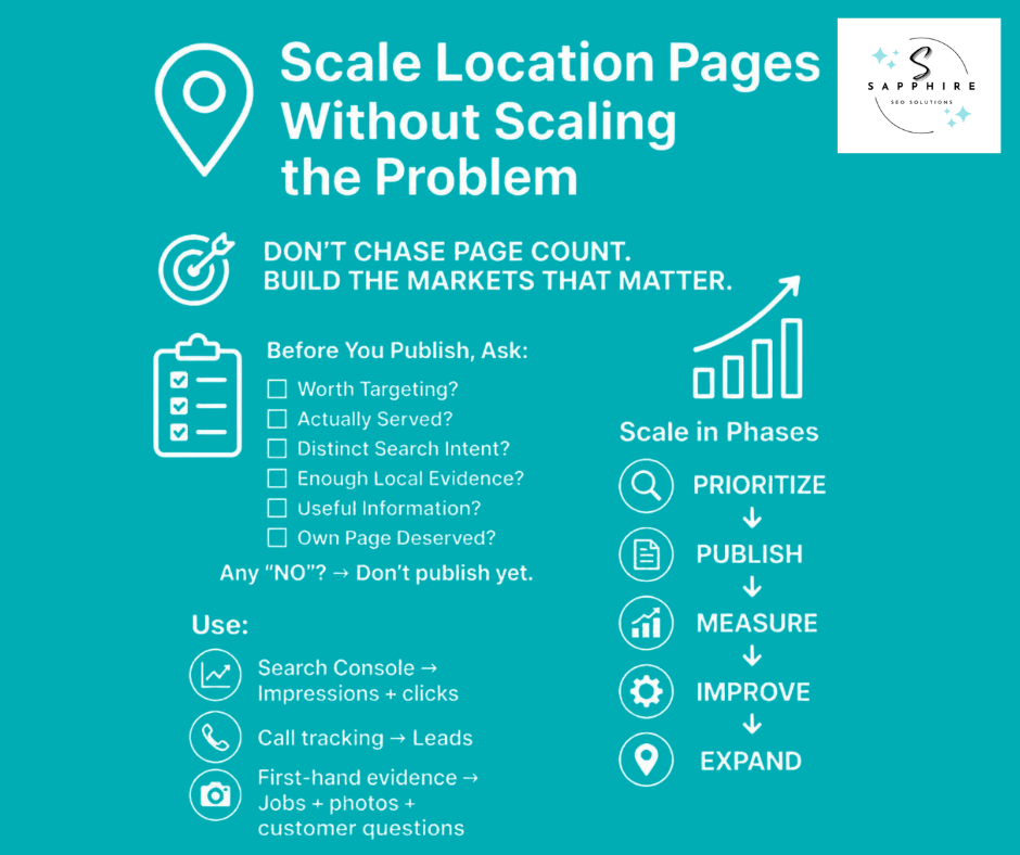 tep-by-step guide on how to scale location pages effectively by prioritizing markets that truly matter.