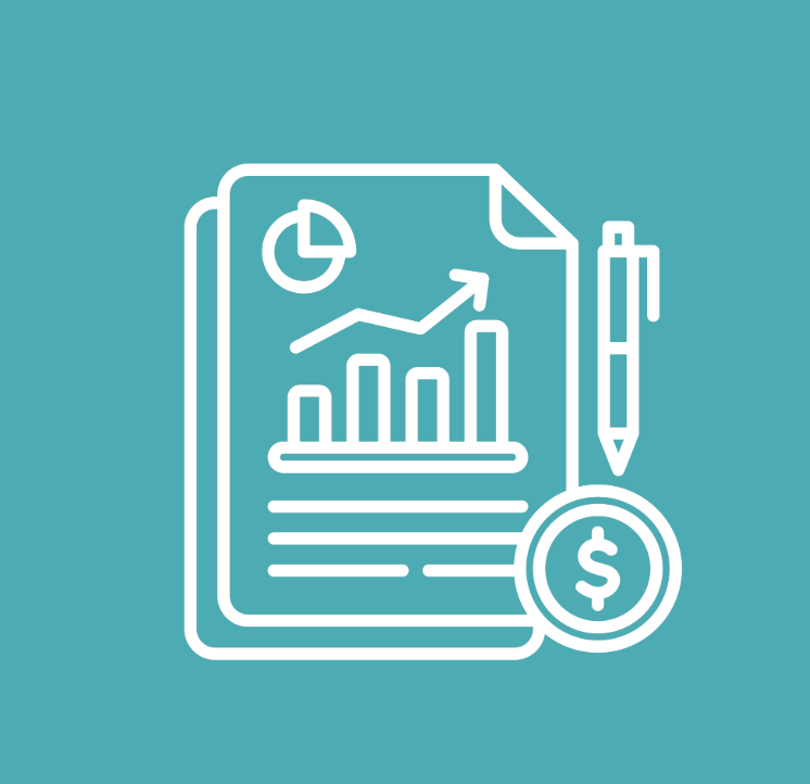 Graphic of a positive report with a pen and a coin