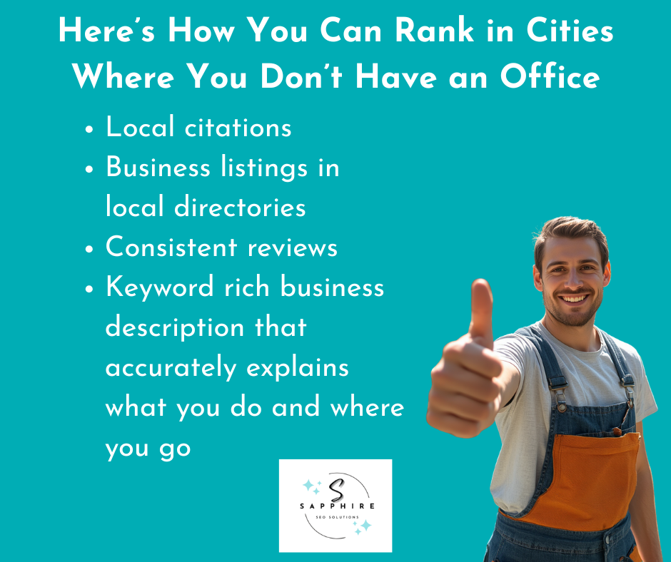 You can build local relevance by focusing on local citations, business listings in local directories, gaining reviews, and keyword-rich business descriptions.