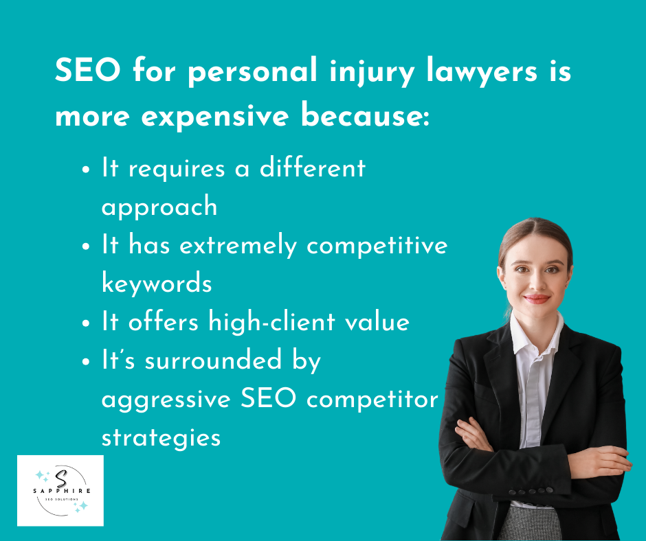 a few reasons why seo for personal injury lawyers is so expensive