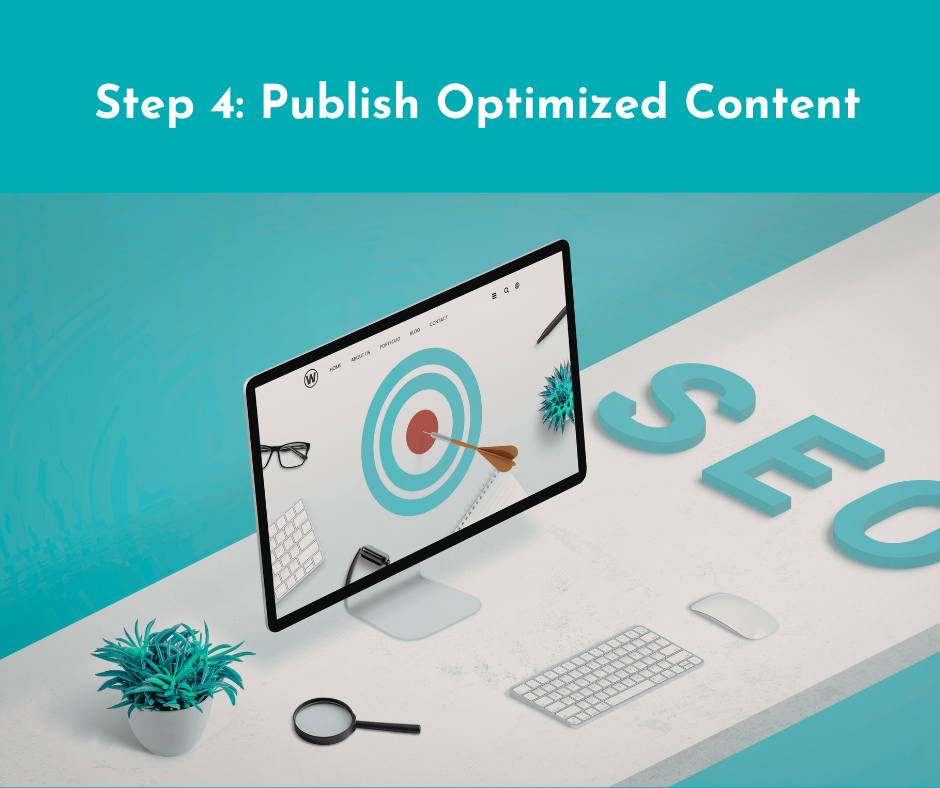Step 4 of blogging is to publish optimized SEO content