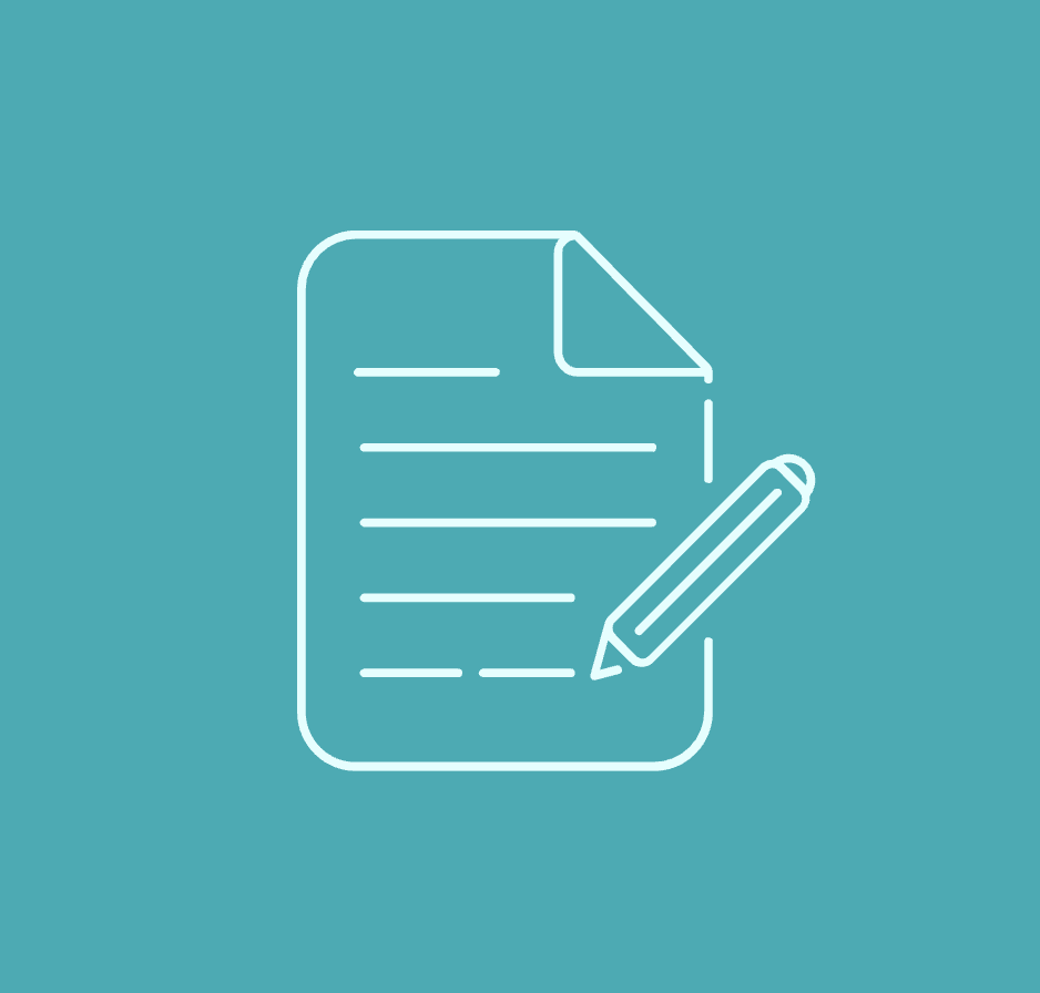 Graphic of a paper and pencil