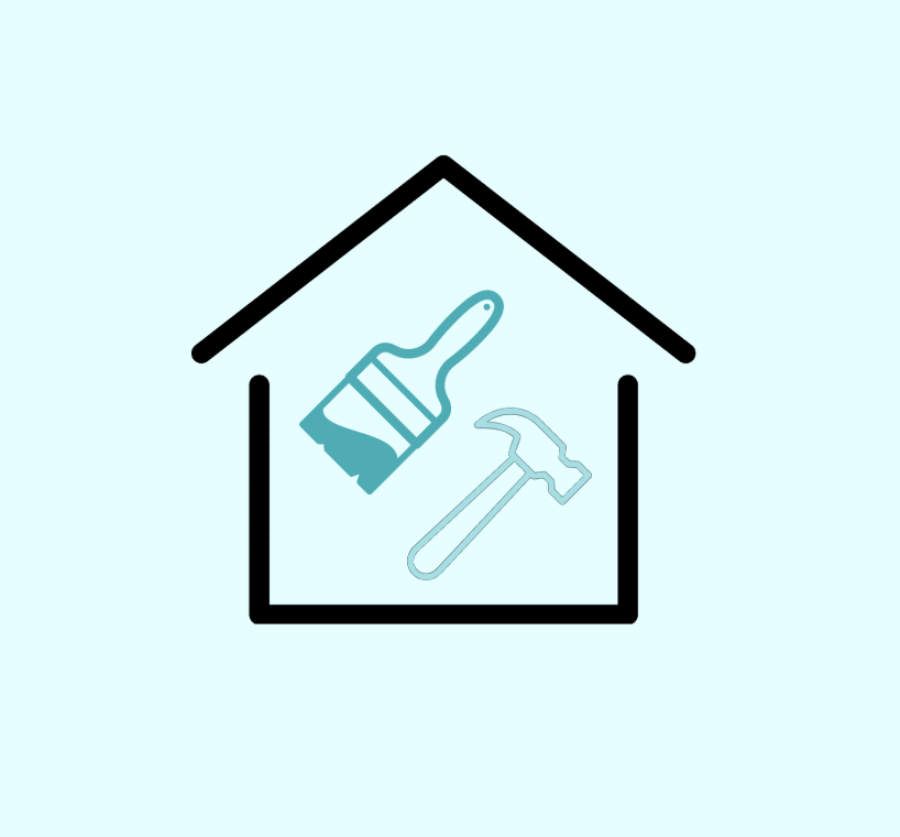House with a paintbrush and a hammer