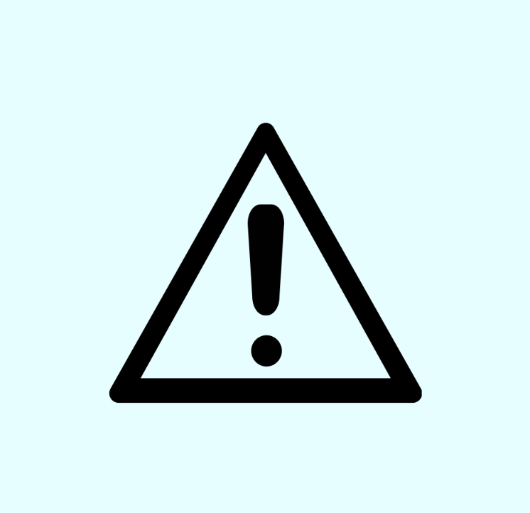 Emergency sign with an explanation point