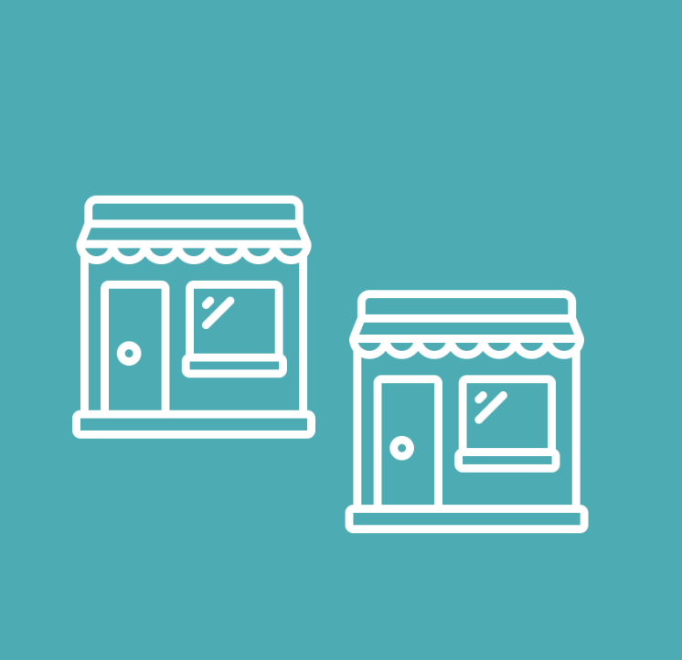 Two buildings graphic