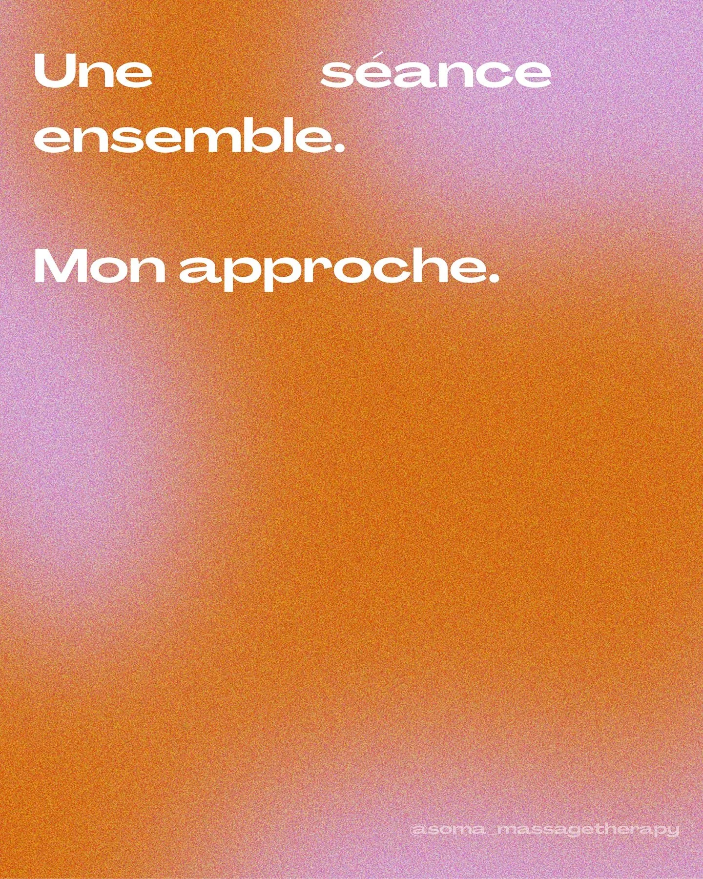 Mon approche : 
Elle se nourrit d&rsquo;attention et de bienveillance &agrave; chaque instant. 
Je prends le temps de ressentir les besoins du corps et de l&rsquo;esprit pour adapter mes gestes de mani&egrave;re pr&eacute;cise et harmonieuse. 

Chaqu