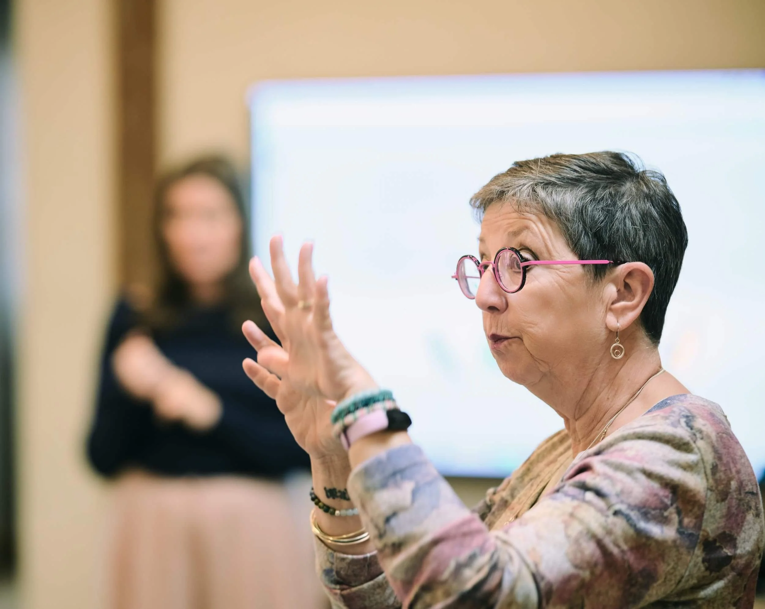 Carol presenting a workshop