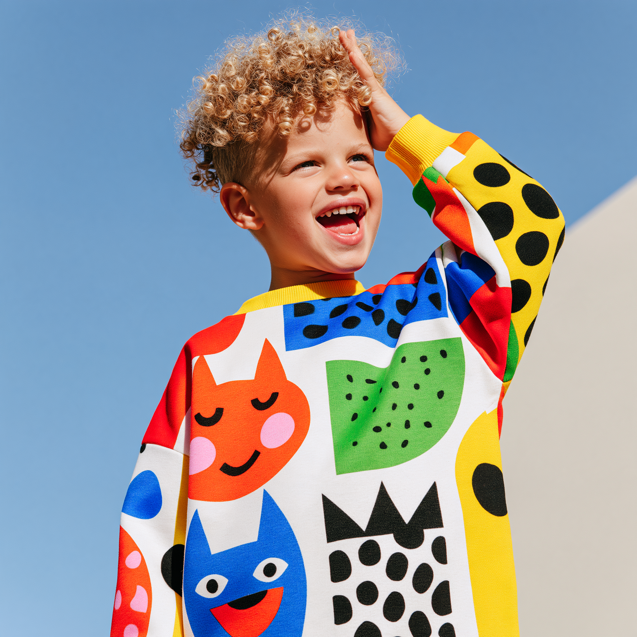 Monstrously Fun - Kids Long Sleeve Pullover Sweater, Soft & Warm