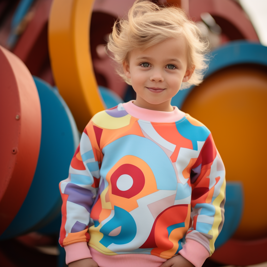 KIDS SWEATER CUTE ABSTRACT DESIGN BY ILOVEMILU.COM