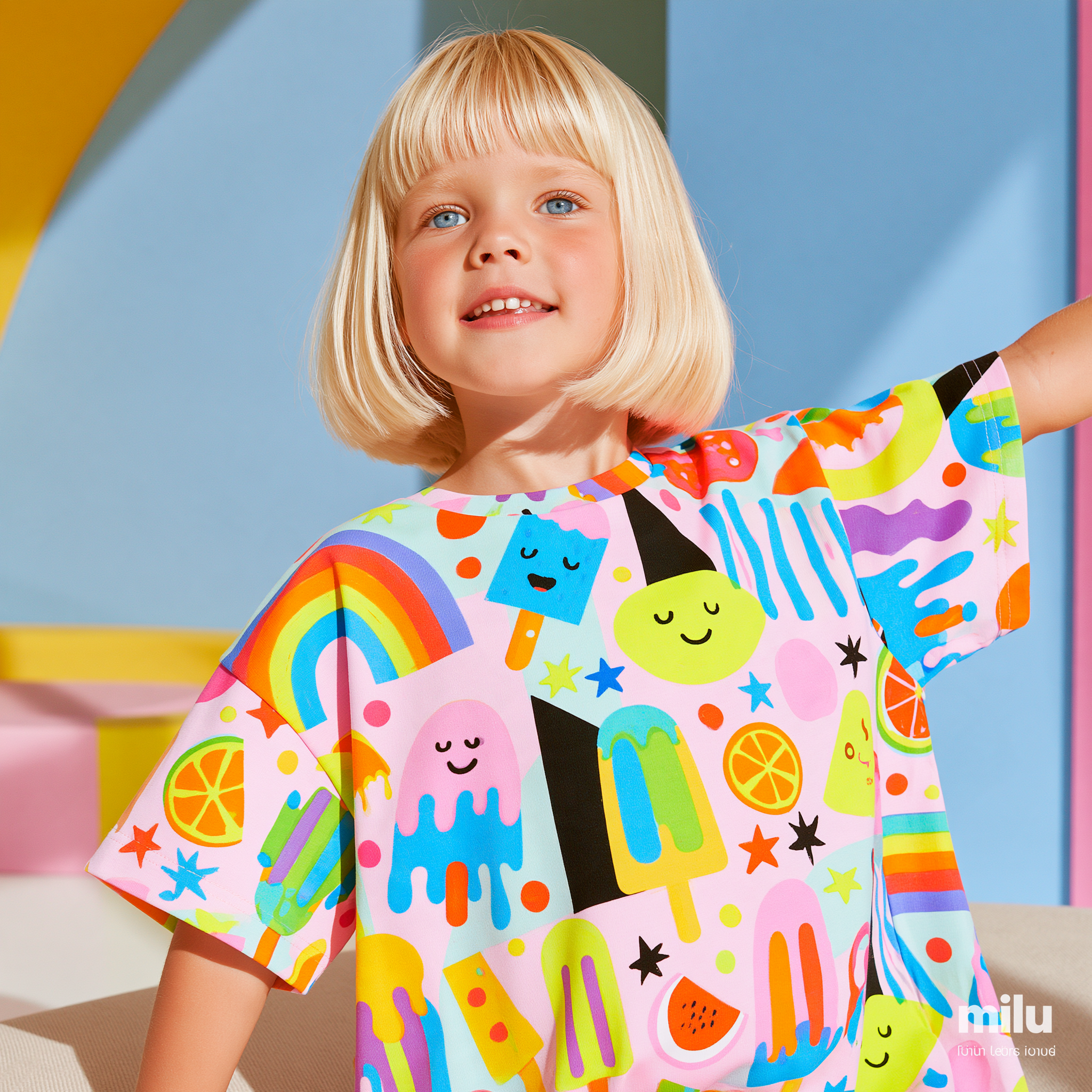 Loli  - Kids Unisex Cotton Crew Neck T-Shirt