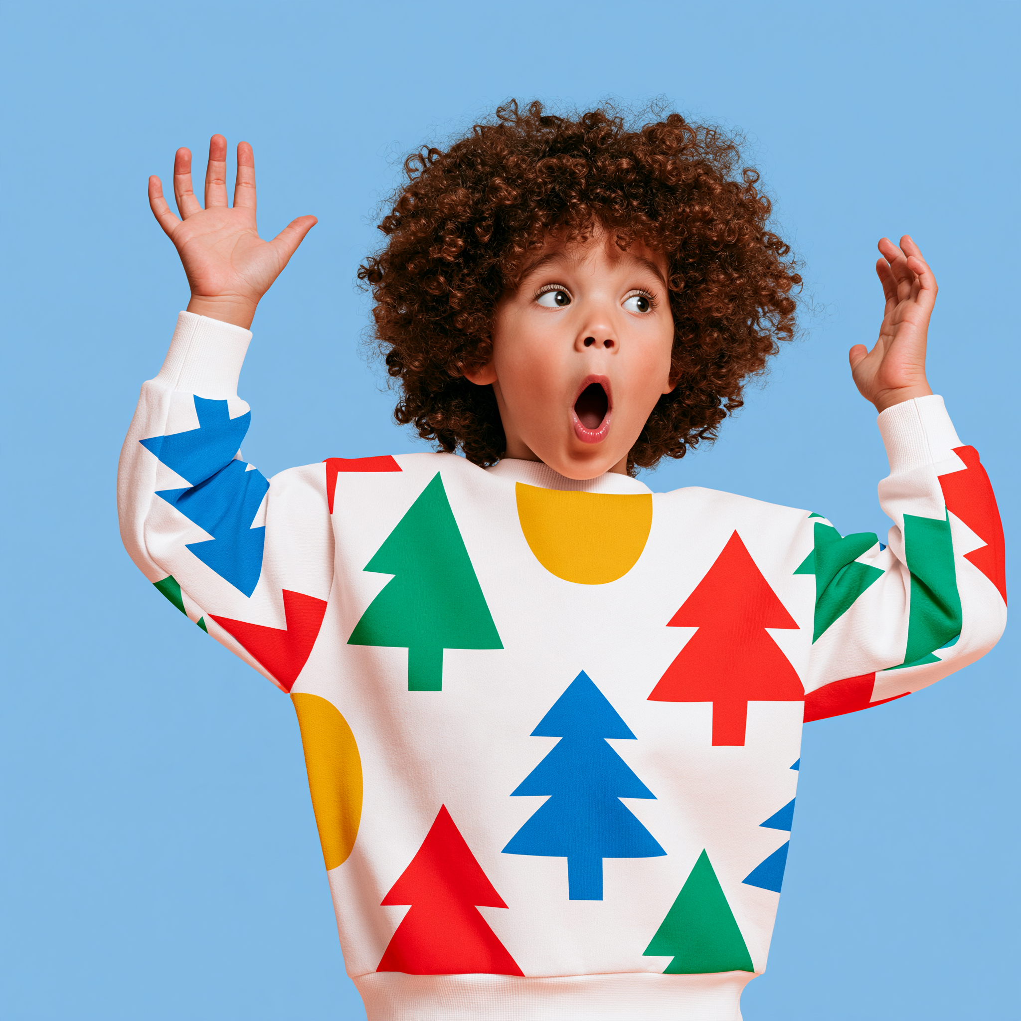 C Trees - Kids Long Sleeve Pullover Sweater, Soft & Warm