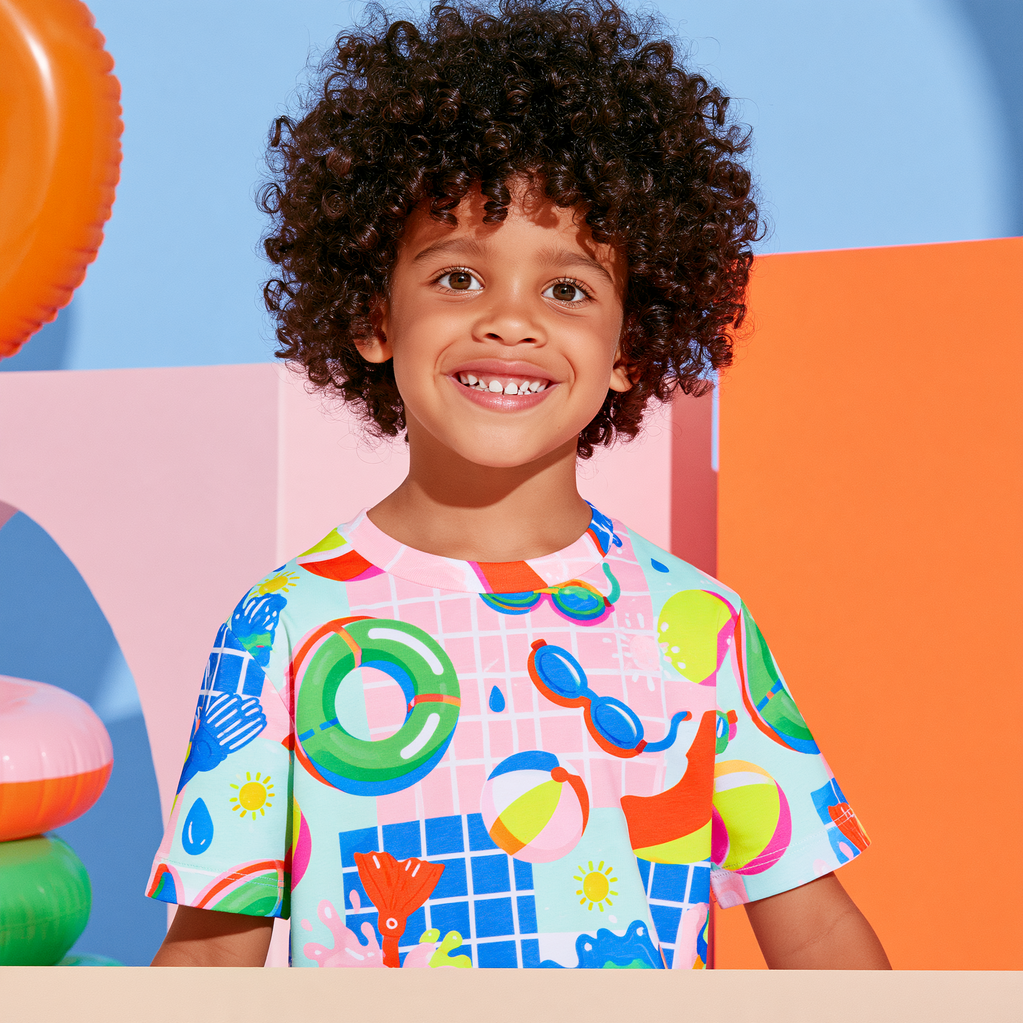 Summer Time - Kids Unisex Cotton Crew Neck T-Shirt