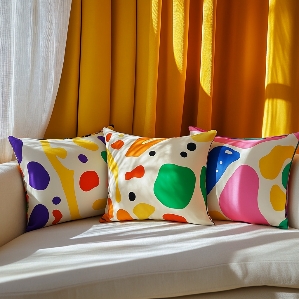 the funny stamps throw pillow set of 3