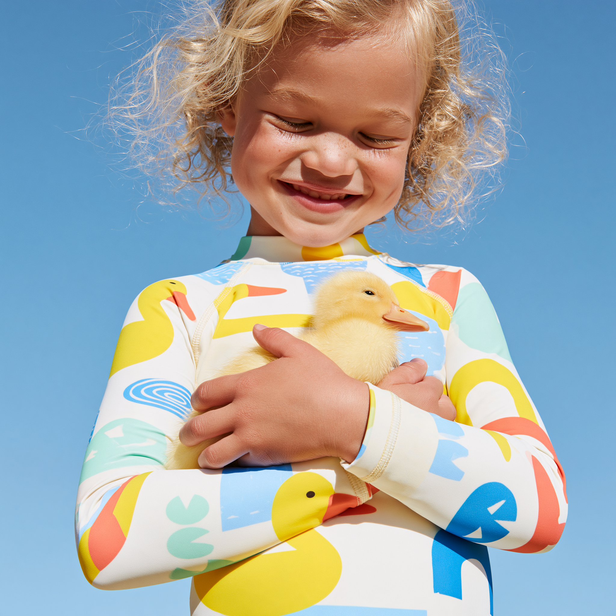 Waterproof Feathers- Kids Unisex Rash Guard, Long Sleeve, Premium Spandex, SPF 50