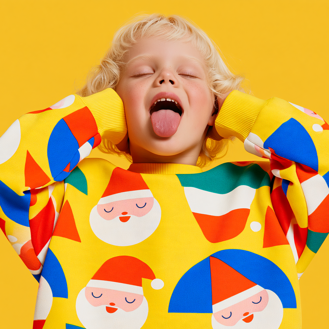 Fa La La La - Kids Long Sleeve Pullover Sweater, Soft & Warm