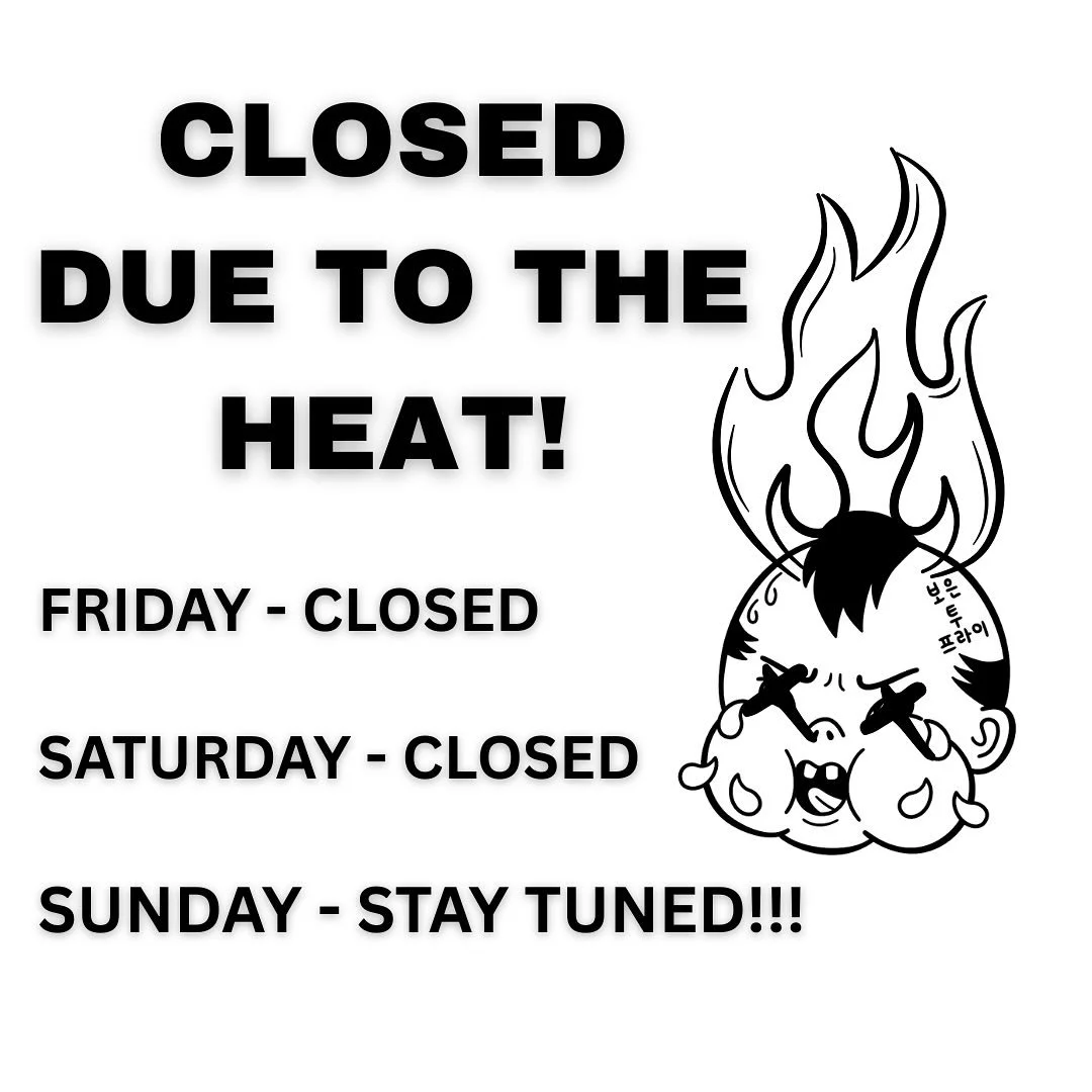 ALRIGHT Y&rsquo;ALL, IT&rsquo;S REAL HOT 🔥🔥🔥

WE&rsquo;RE GONNA SIT OUT FRIDAY AND SATURDAY, BUT PEEP BACK HERE WHEN YOU CAN IF YOU&rsquo;RE TRYING TO COME THROUGH SUNDAY.

WE 🖤 YOU PORTLAND!!!

HOPEFULLY WE GET BACK TO FRYIN&rsquo; OVER YOU SUND