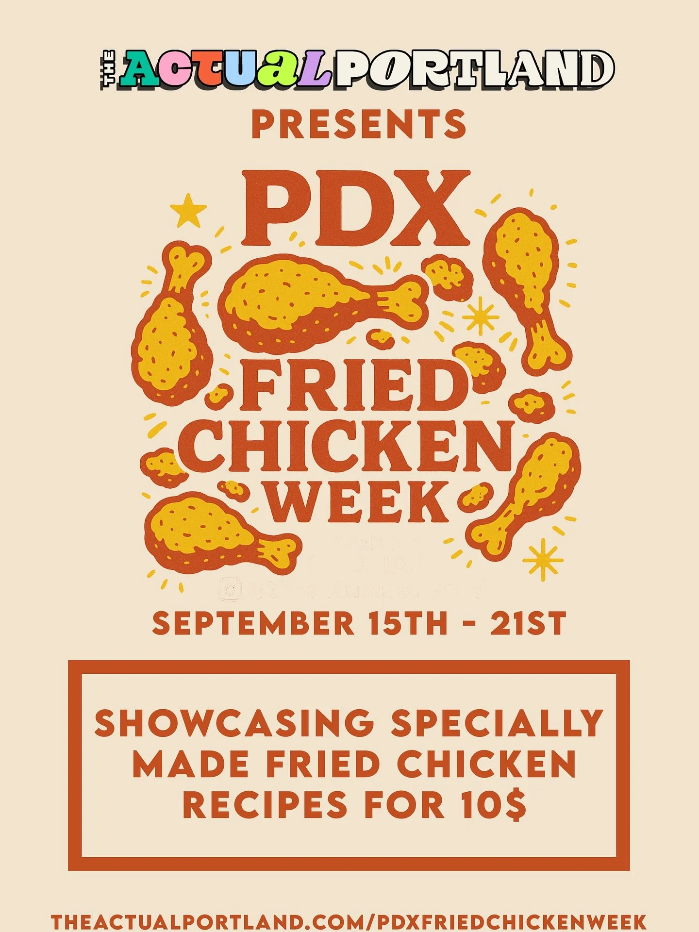 FRIED CHICKEN WEEK IS UPON US! BROUGHT TO YOU BY @theactualportland WE ARE JUST BABY WITH A BIG SSAM WRAP DREAM.

SNACK SSAM:
DOUBLE FRIED CHICKEN TENDER COATED IN KOREAN SPARKLE, ICEBERG LETTUCE, TOMATO, SHREDDY CHEDDY, AND SSAMJANG RANCH WRAPPED IN