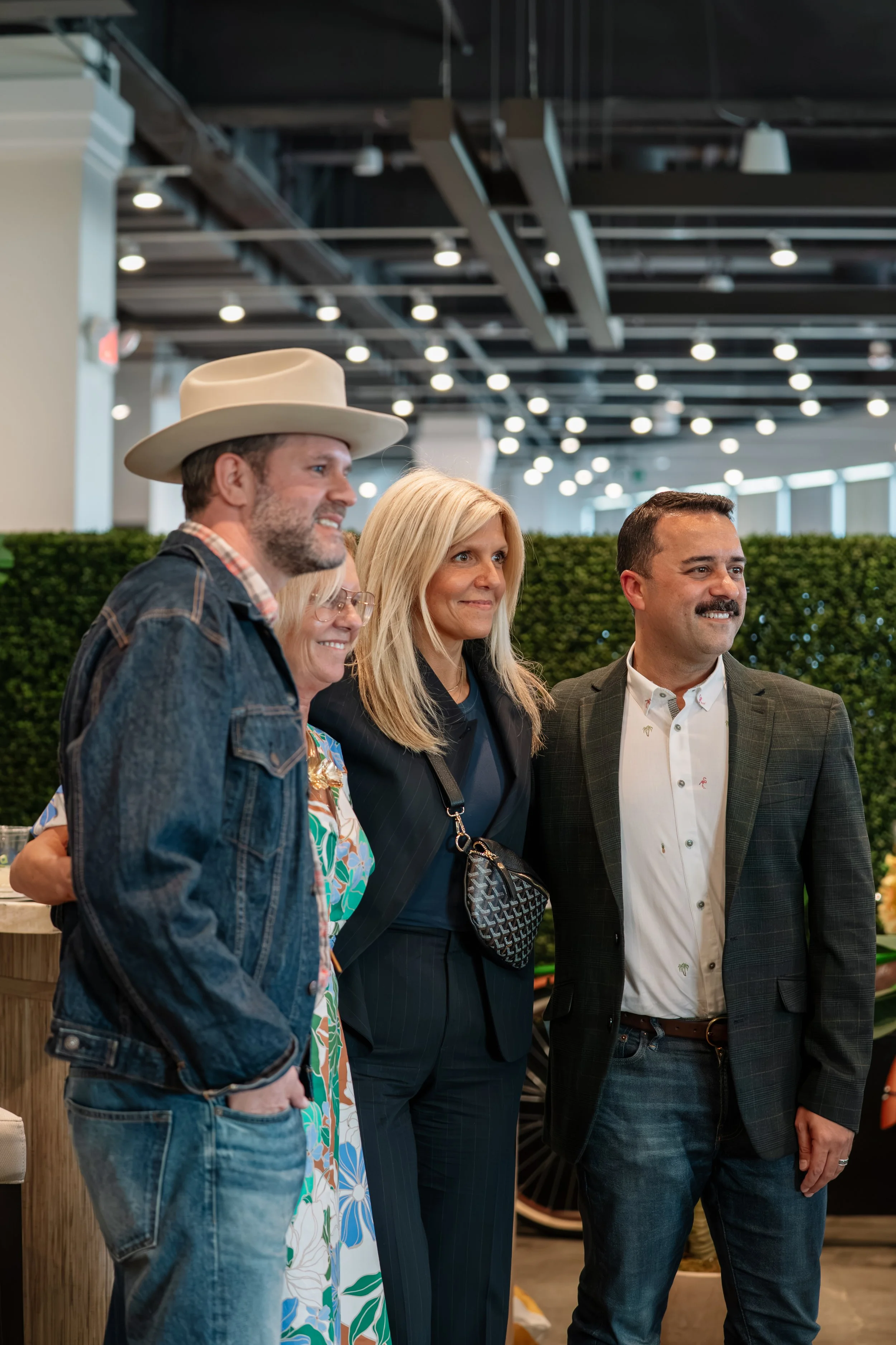 Jocelyn Chiappone alongside House Beautiful Editor in Chief Jo Saltz and Alex Tate and Max Humphrey