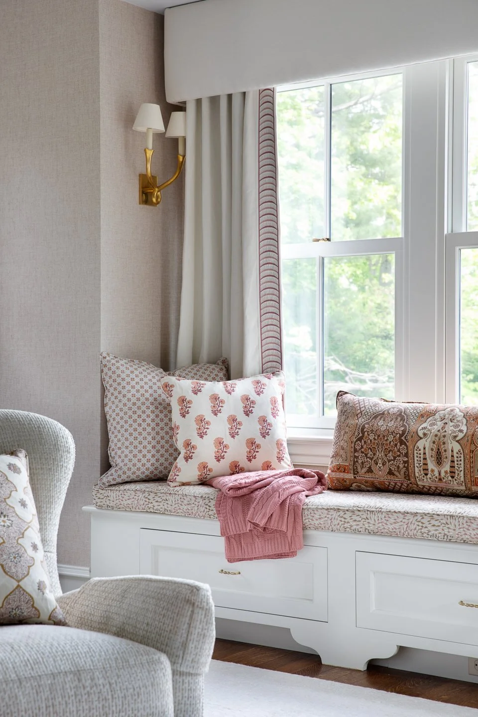 window seat in primary bedroom in sitting-room-boston-historic-home