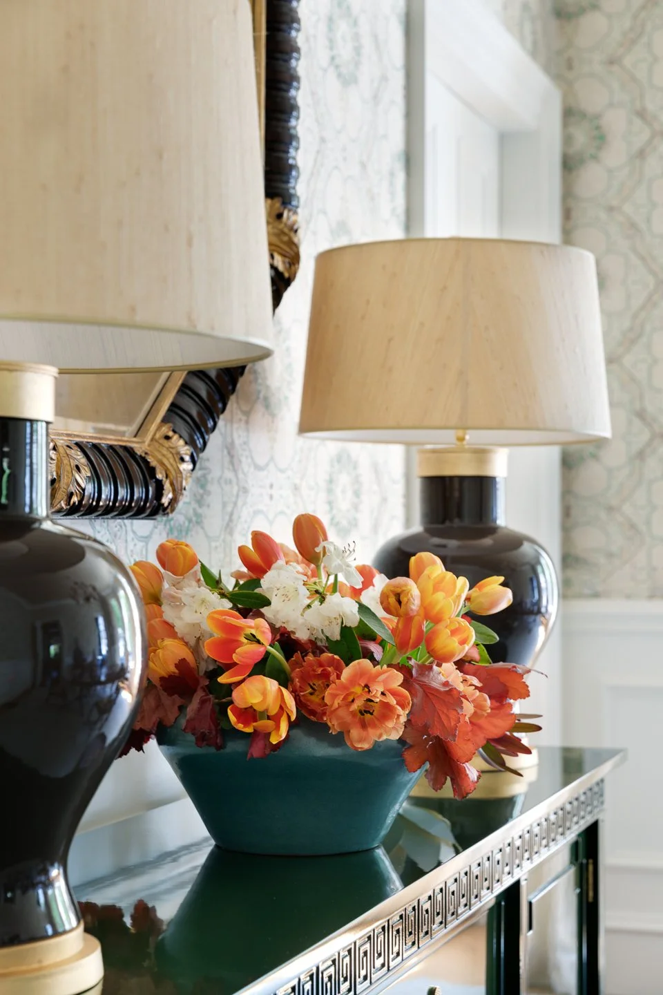 dining room console in sitting-room-boston-historic-home