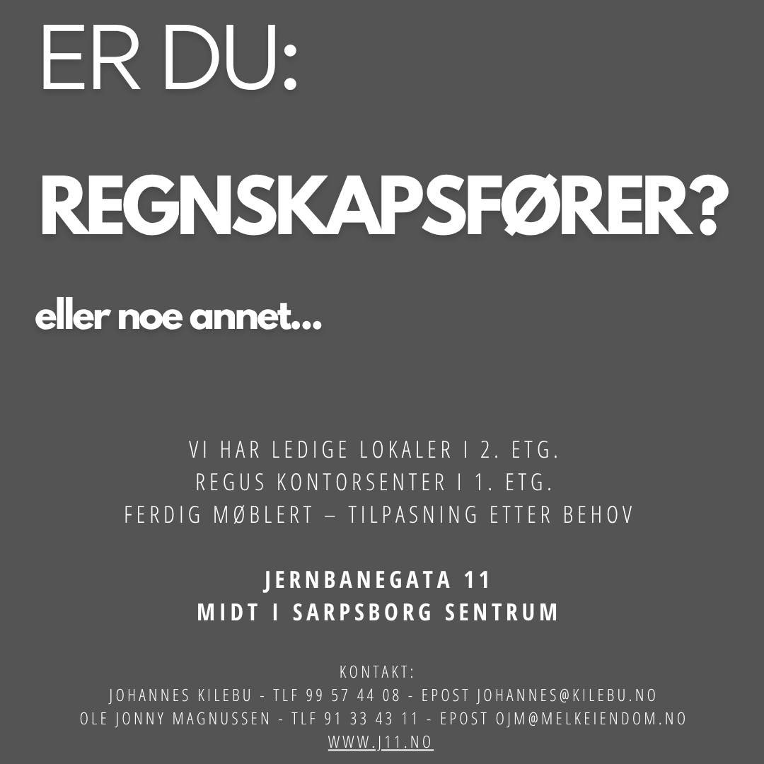 Jernbanegata 11 - Midt i Sarpsborg Sentrum ☀️🏢