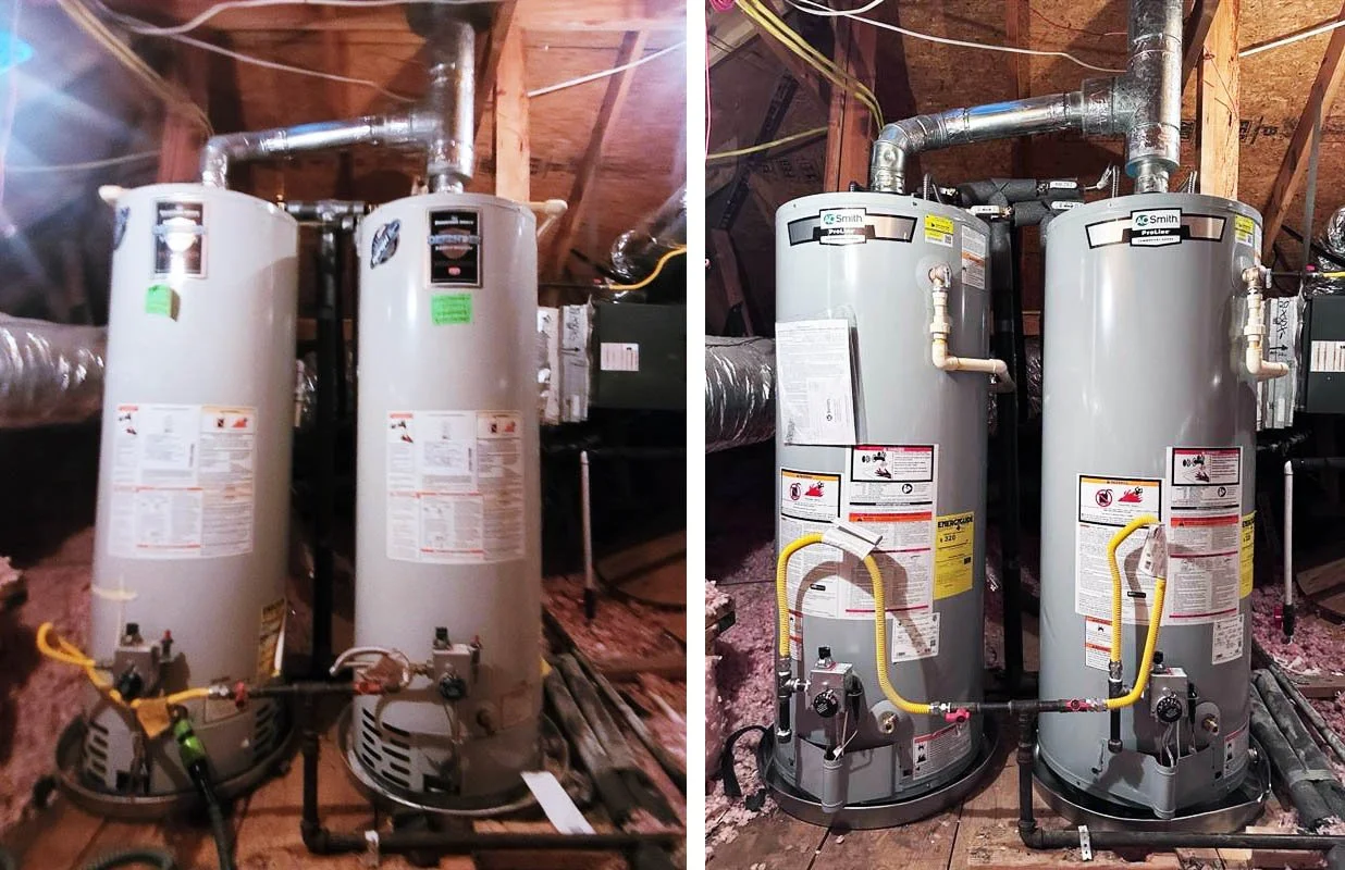 water heater before and afterphoto